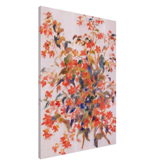 Pierre-Auguste Renoir - Still Life with Fuscias Canvas - 20x30 cm / 8x12 inches-canvas