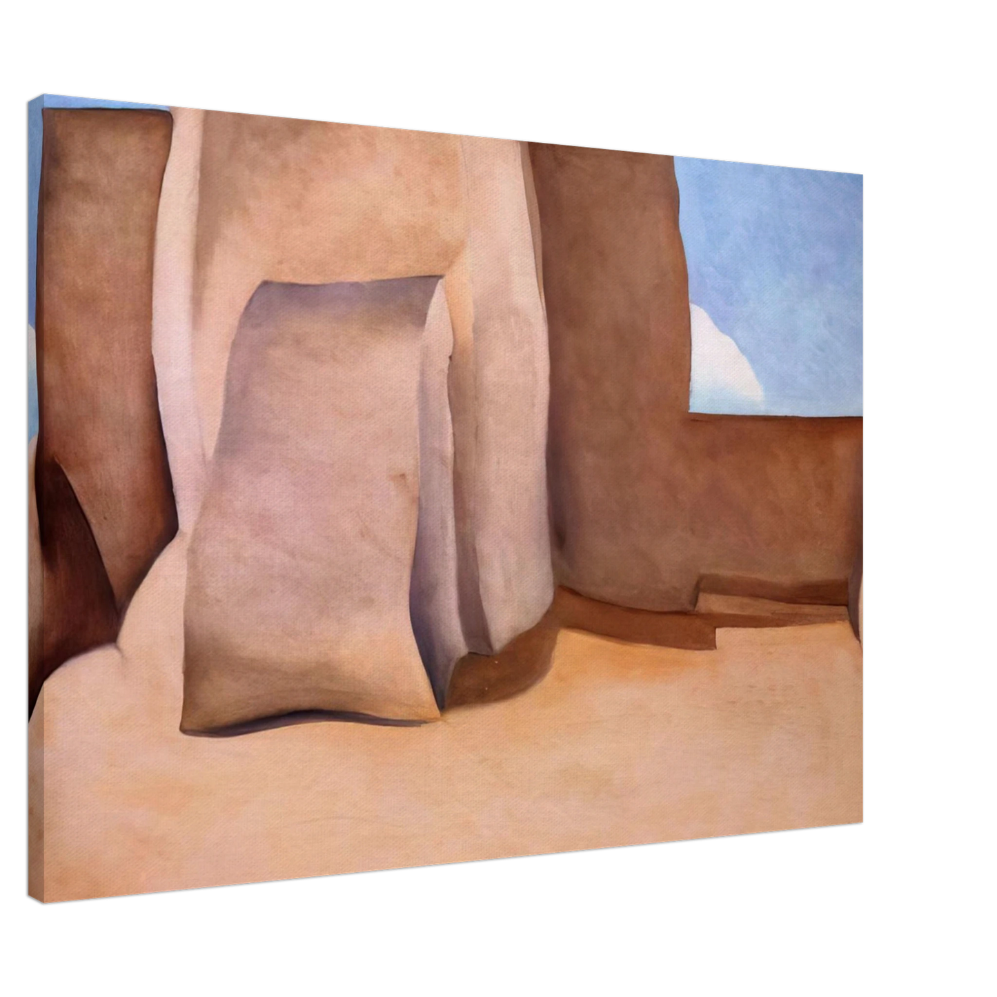Georgia O'Keeffe - Ranchos Church, New Mexico Canvas - 20x30 cm / 8x12 inches-canvas