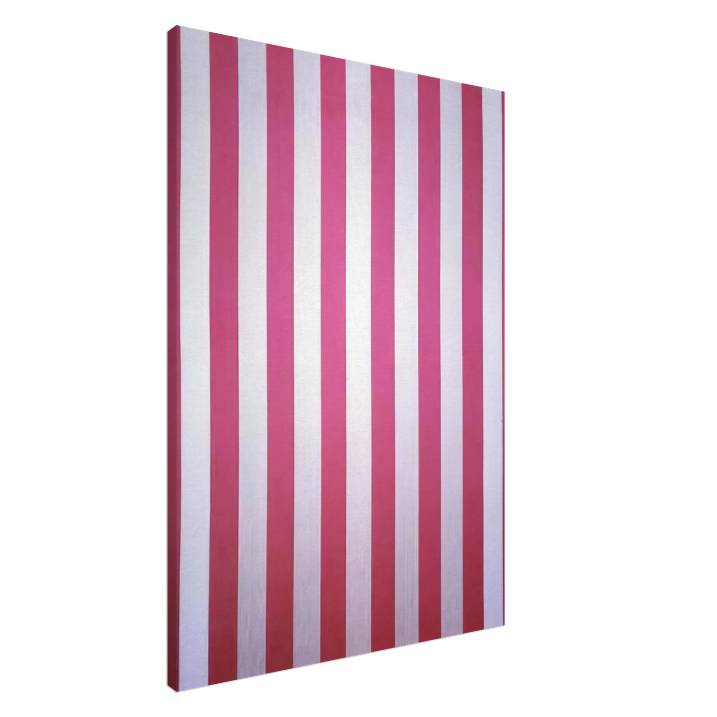 Daniel Buren - Peinture acrylique blanche sur tissu raye blanc et rouge - 1970 Canvas - 20x30 cm / 8x12 inches-canvas