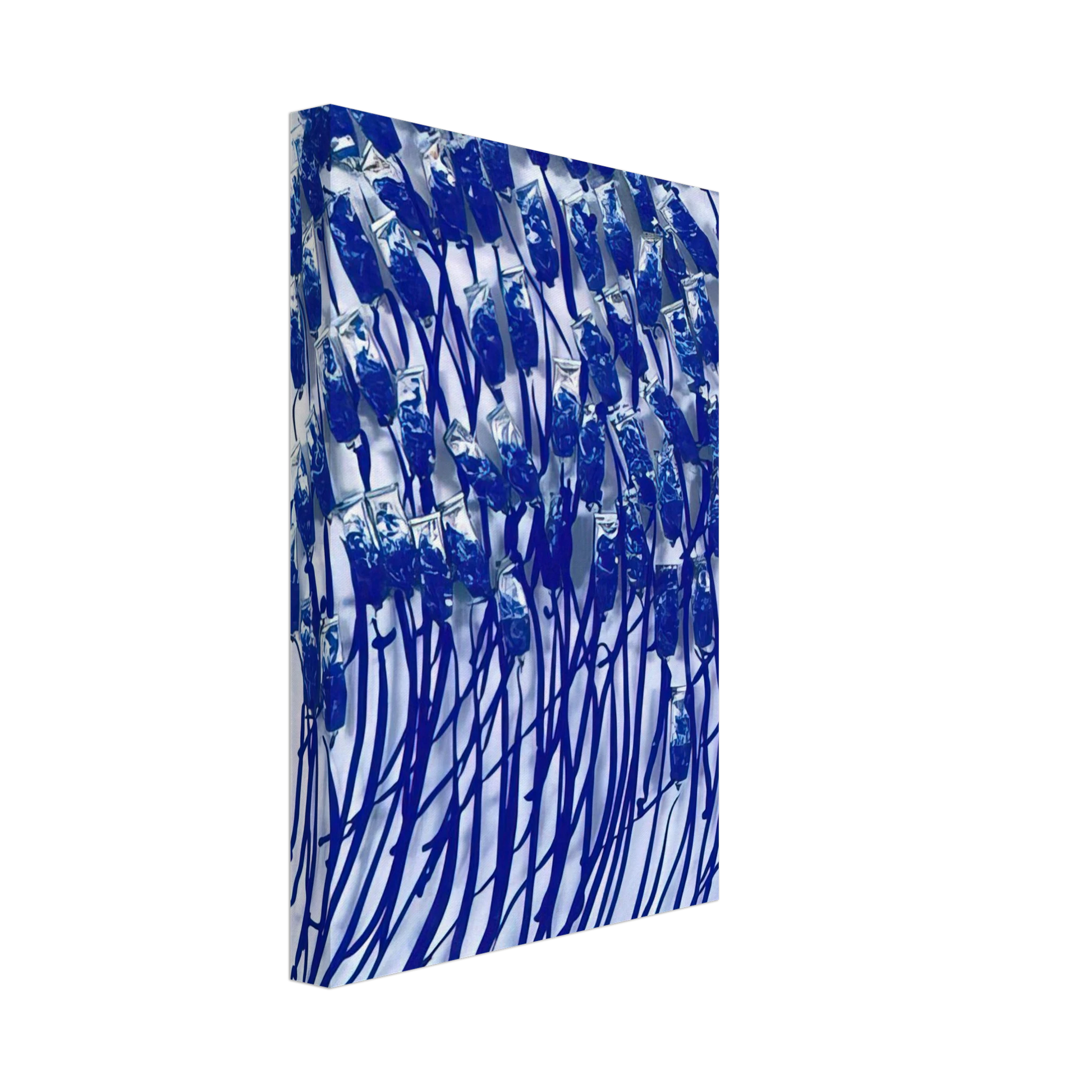 Arman - Blue Paint Tubes - 1990 Canvas - 70x100 cm / 28x40 inches-canvas