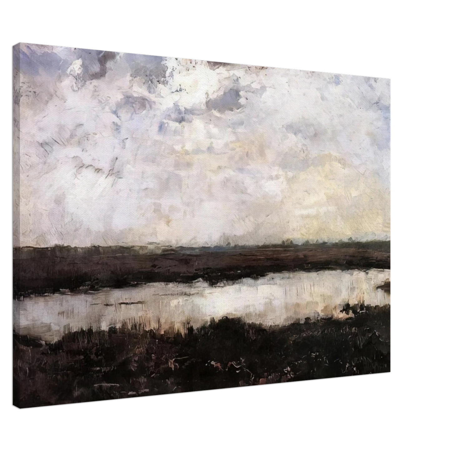 Theo van Rysselberghe - A POND IN CAMPINE 1884 Canvas - 20x30 cm / 8x12 inches-canvas