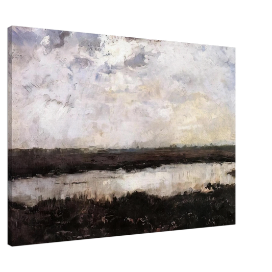 Theo van Rysselberghe - A POND IN CAMPINE 1884 Canvas - 20x30 cm / 8x12 inches-canvas