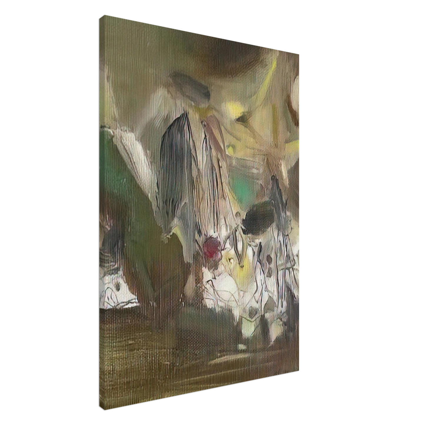 Chu teh Chun - COMPOSITION 1977 Canvas - 20x30 cm / 8x12 inches-canvas