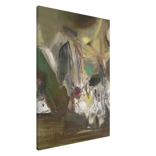 Chu teh Chun - COMPOSITION 1977 Canvas - 20x30 cm / 8x12 inches-canvas