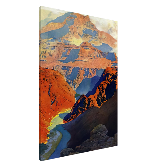 Maxfield Parrish - Grand Canyon Canvas - 20x30 cm / 8x12 inches-canvas