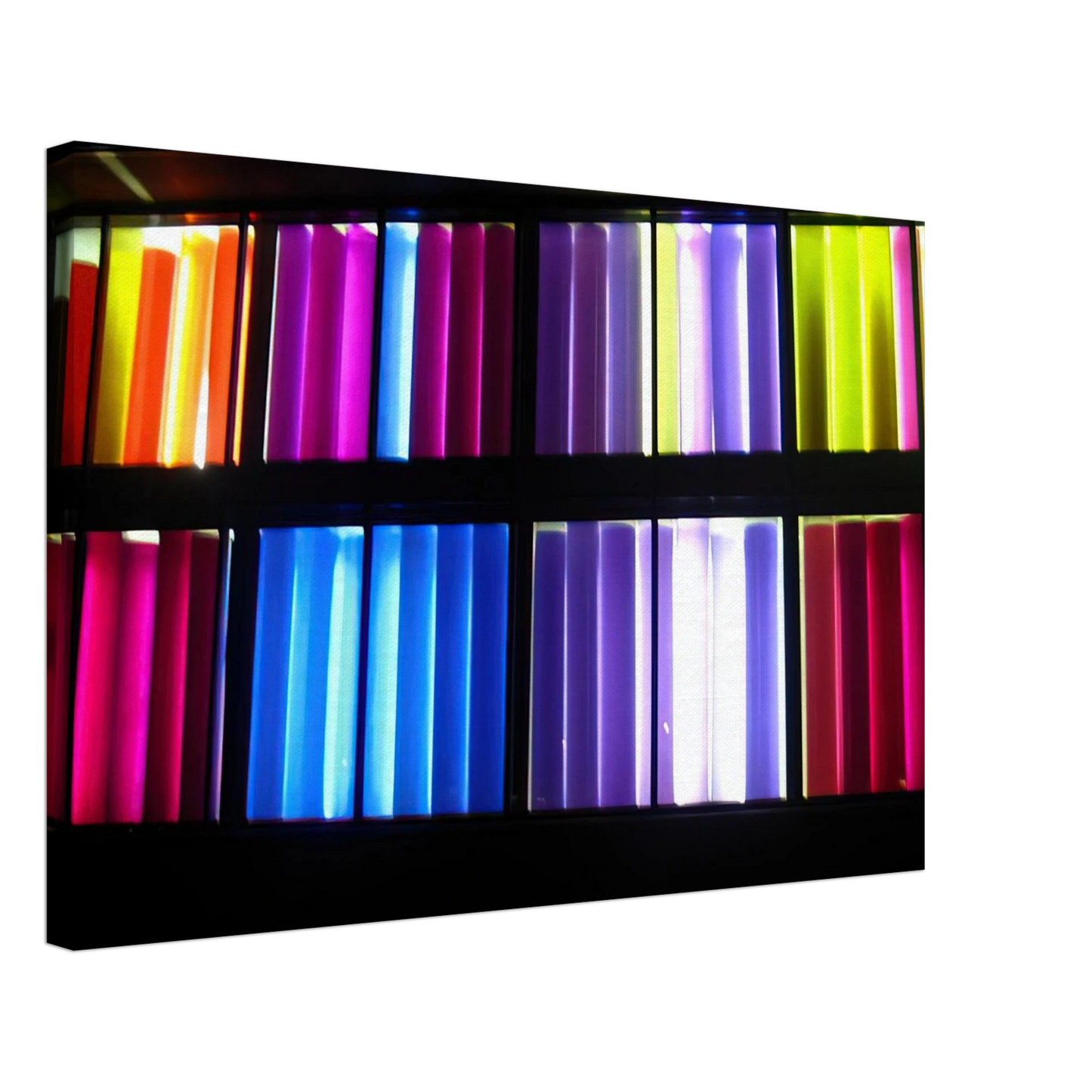 Gene Davis - Sun Sonata - 1983 Williamsburg, Virginia, United States Canvas - 40x60 cm / 16x24 inches-canvas