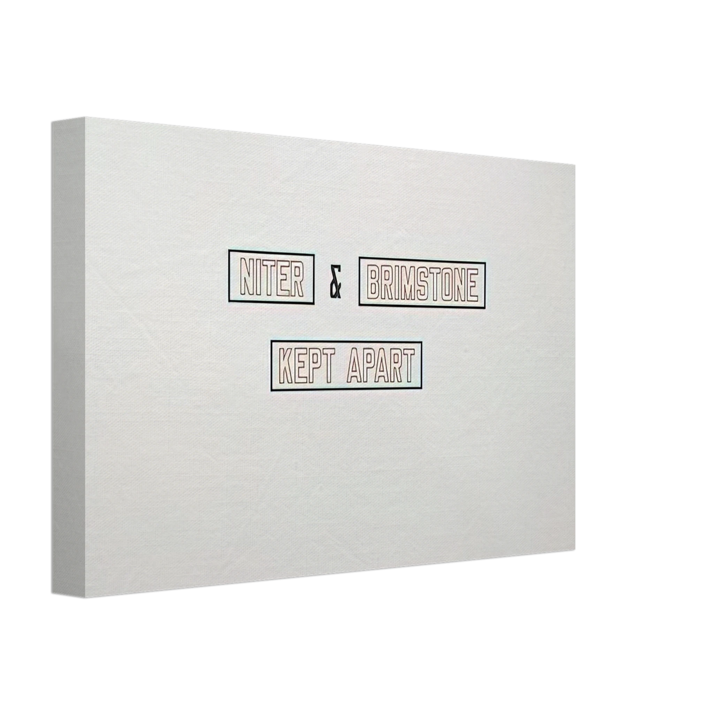 Lawrence Weiner - Niter  Brimstone Kept Apart - 1993 Canvas - 40x60 cm / 16x24 inches-canvas