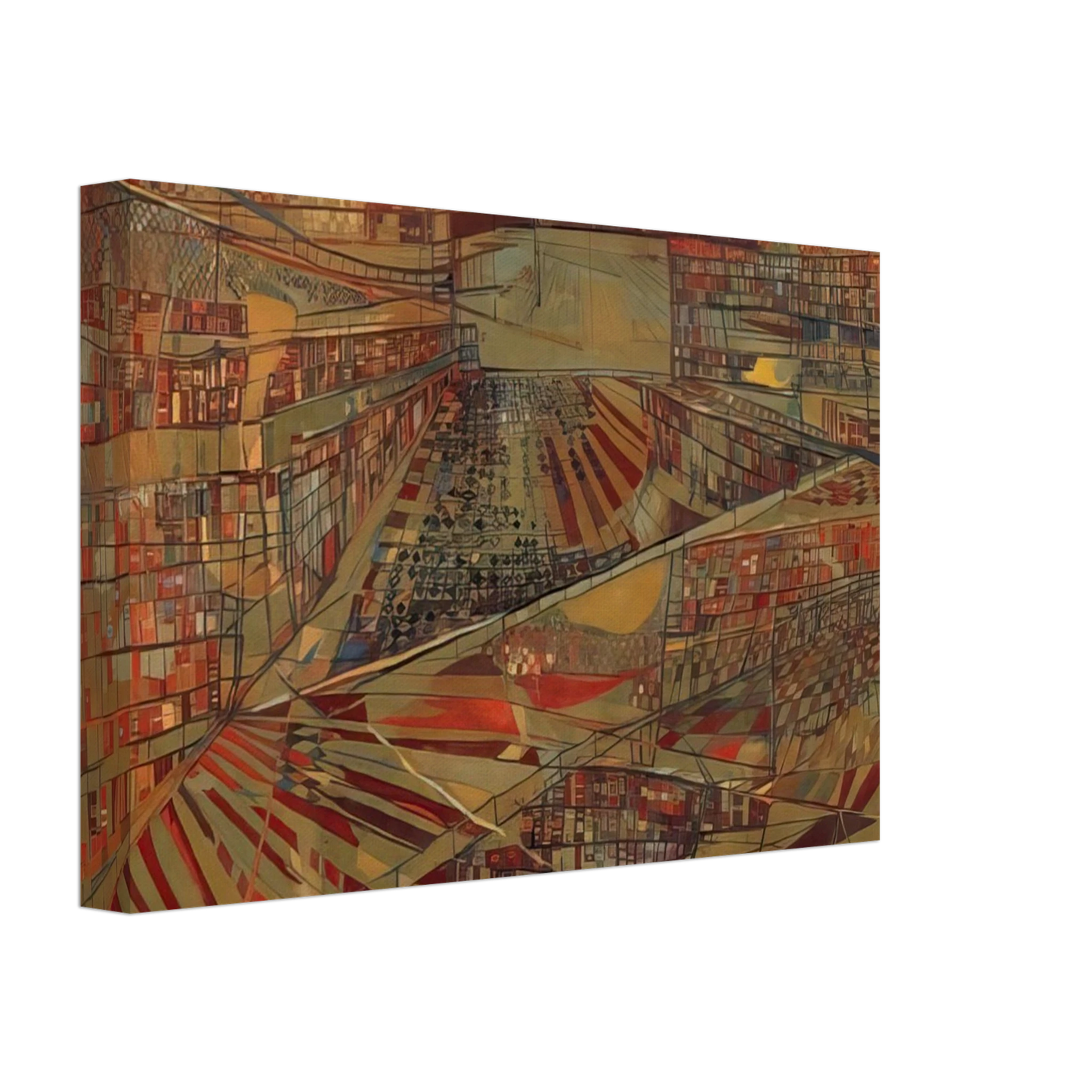 Maria Helena Vieira da Silva - Bibliotheque - 1949 Canvas - 70x100 cm / 28x40 inches-canvas