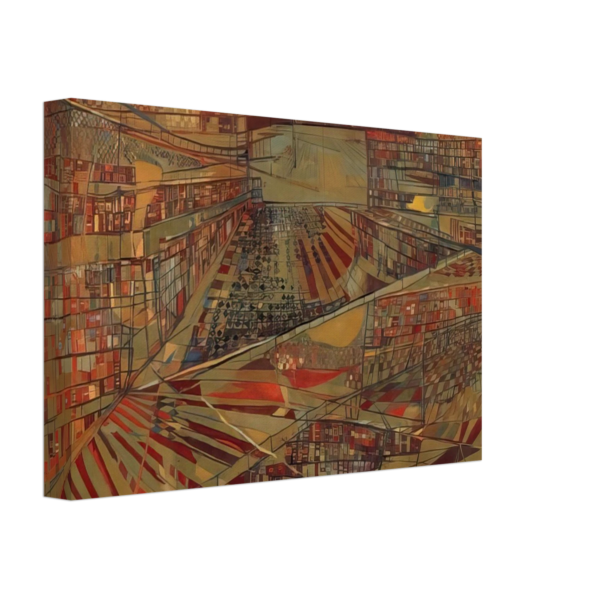 Maria Helena Vieira da Silva - Bibliotheque - 1949 Canvas - 70x100 cm / 28x40 inches-canvas