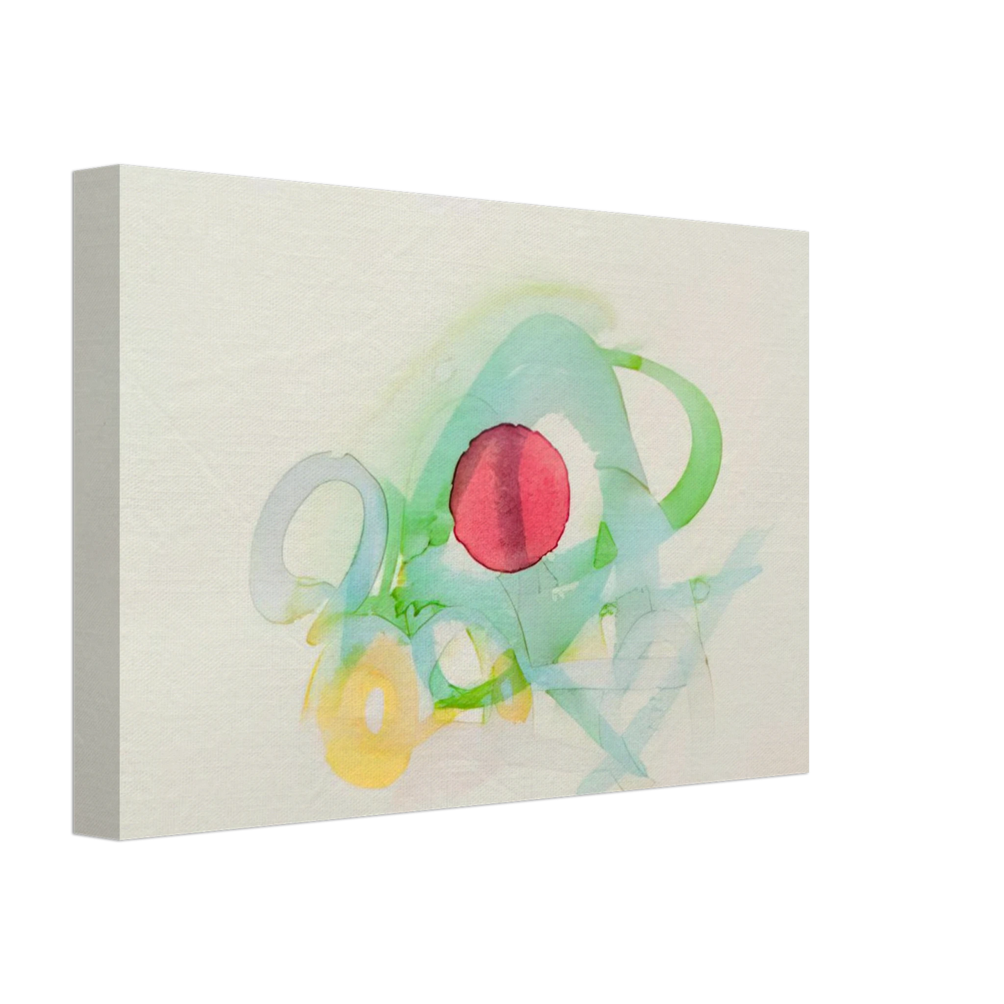 Luis Feito - UNTITLED RED GREEN YELLOW AND BLUE Canvas - 40x60 cm / 16x24 inches-canvas