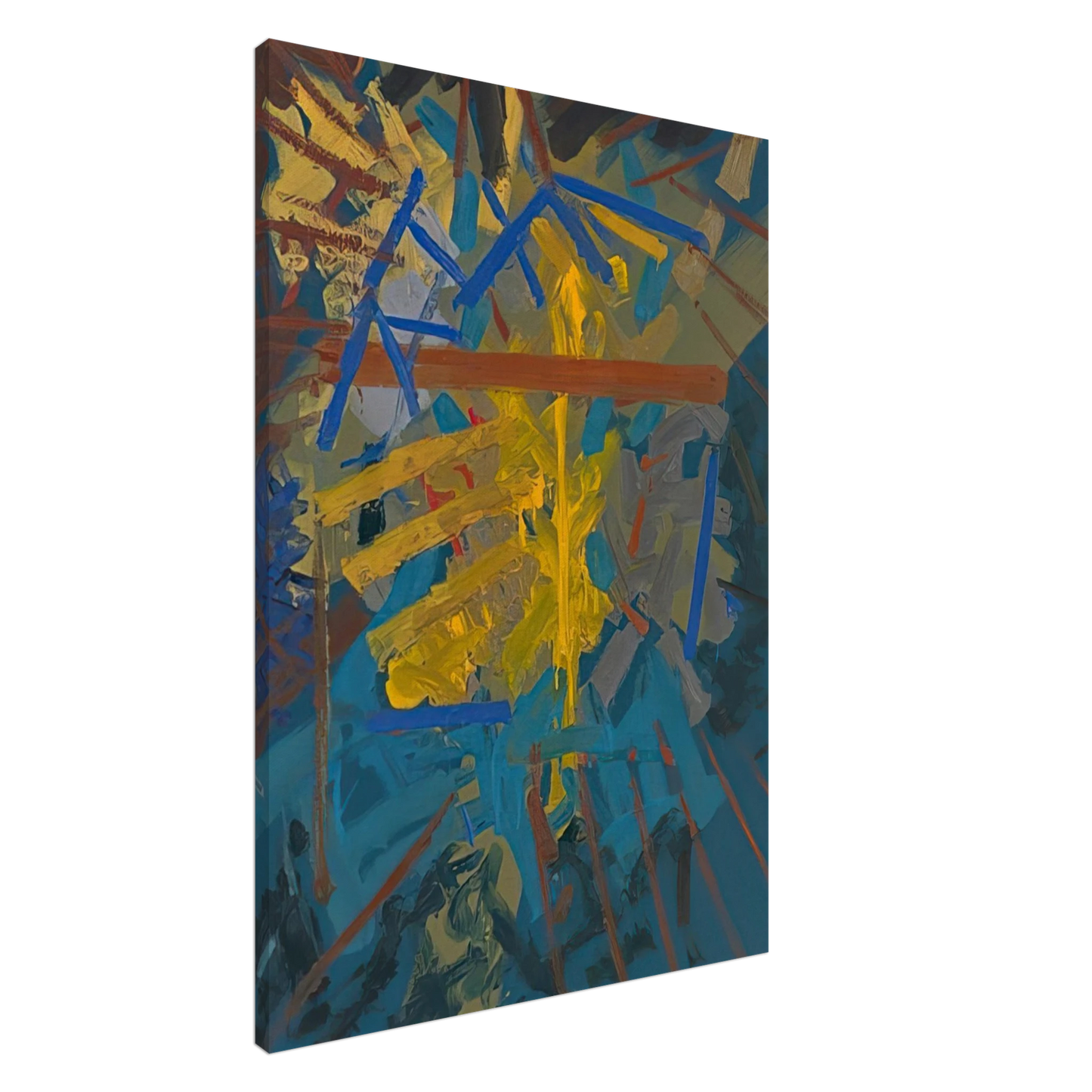John Ferren - Broken Blue - 1958 Canvas - 20x30 cm / 8x12 inches-canvas