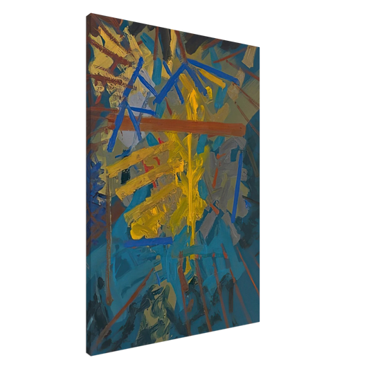 John Ferren - Broken Blue - 1958 Canvas - 20x30 cm / 8x12 inches-canvas