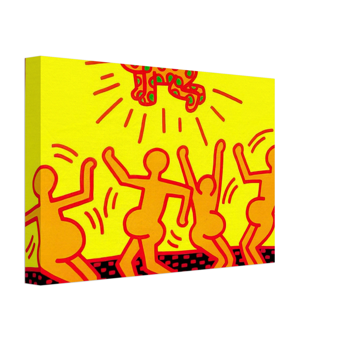 Keith Haring - UNTITLED 1983 1 Canvas - 70x100 cm / 28x40 inches-canvas