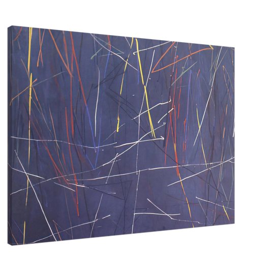 Ronnie Landfield - Gates of Blue - 1975 Canvas - 20x30 cm / 8x12 inches-canvas