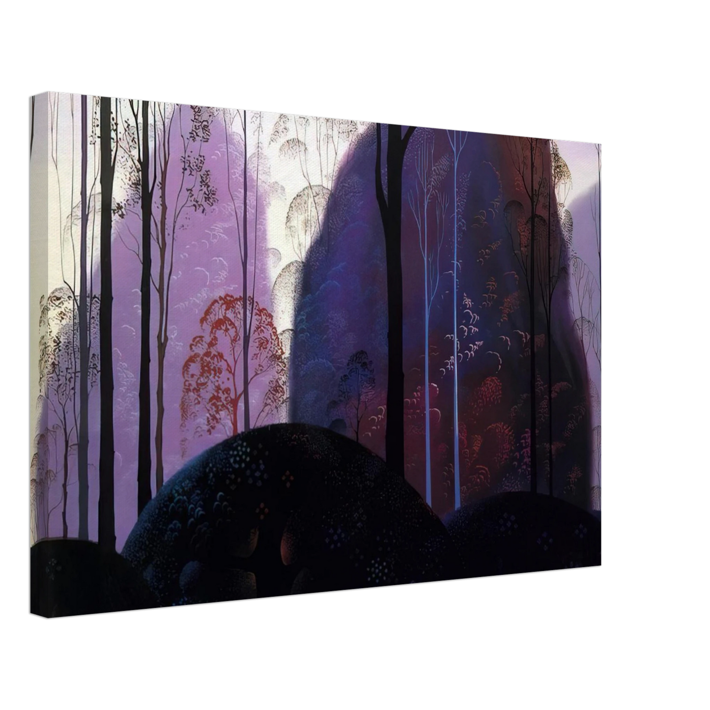 Eyvind Earle - Mauve Redand Purple Canvas - 40x60 cm / 16x24 inches-canvas