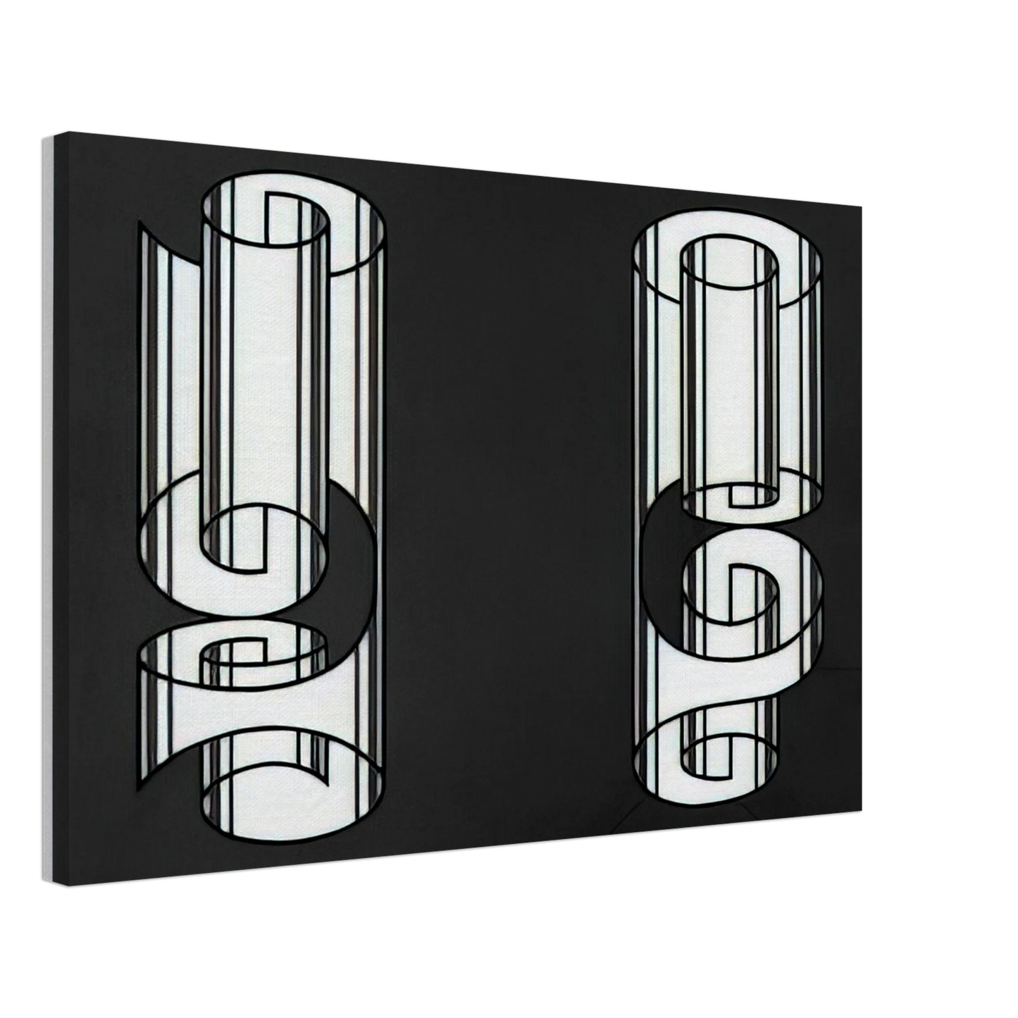 Josef Albers - ROLLED WRONGLY 1931 Canvas - 70x100 cm / 28x40 inches-canvas