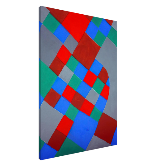 Sonia Delaunay - WORD POETRY POETRY OF COLORS Canvas - 20x30 cm / 8x12 inches-canvas