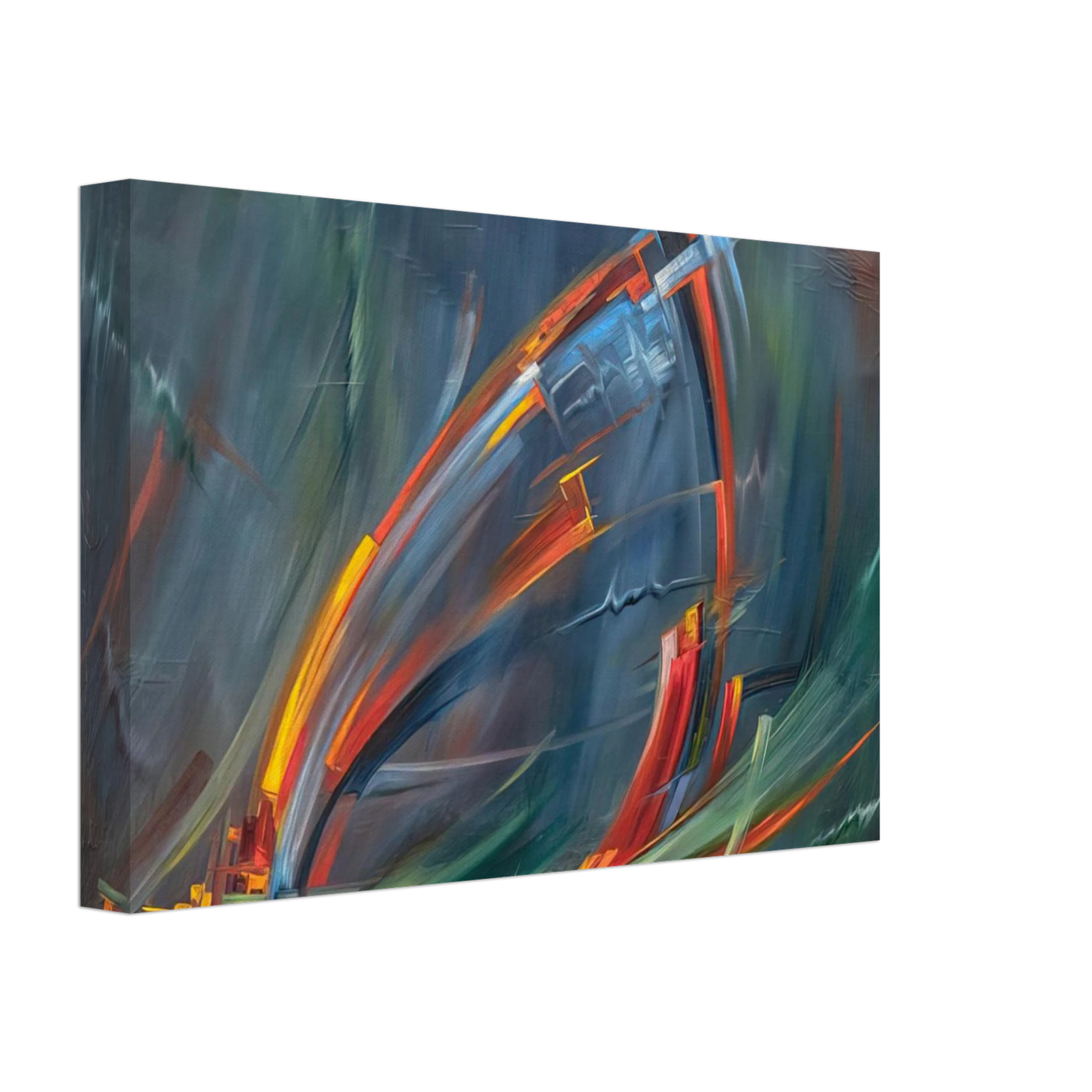 Konrad Zuse - Untitled - 1970 Canvas - 40x60 cm / 16x24 inches-canvas