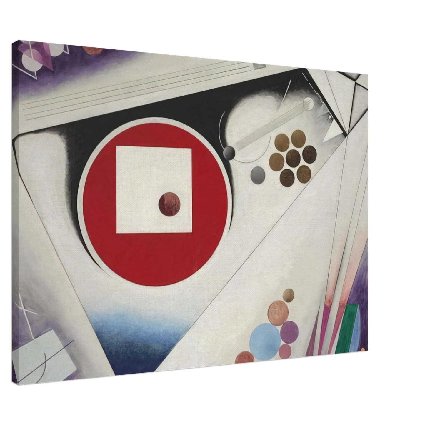 Rudolf Bauer - THIRD SYMPHONY IN 3 MOVEMENTS 1930 Canvas - 20x30 cm / 8x12 inches-canvas