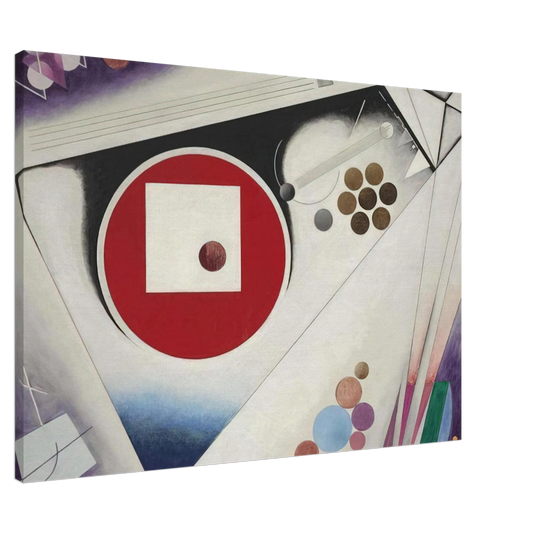 Rudolf Bauer - THIRD SYMPHONY IN 3 MOVEMENTS 1930 Canvas - 20x30 cm / 8x12 inches-canvas