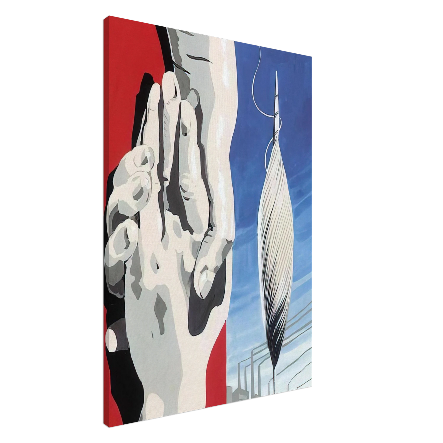 Rene Magritte - PROJECT OF POSTER THE CENTER OF TEXTILE WORKERS IN BELGIUM 1938 1 Canvas - 20x30 cm / 8x12 inches-canvas