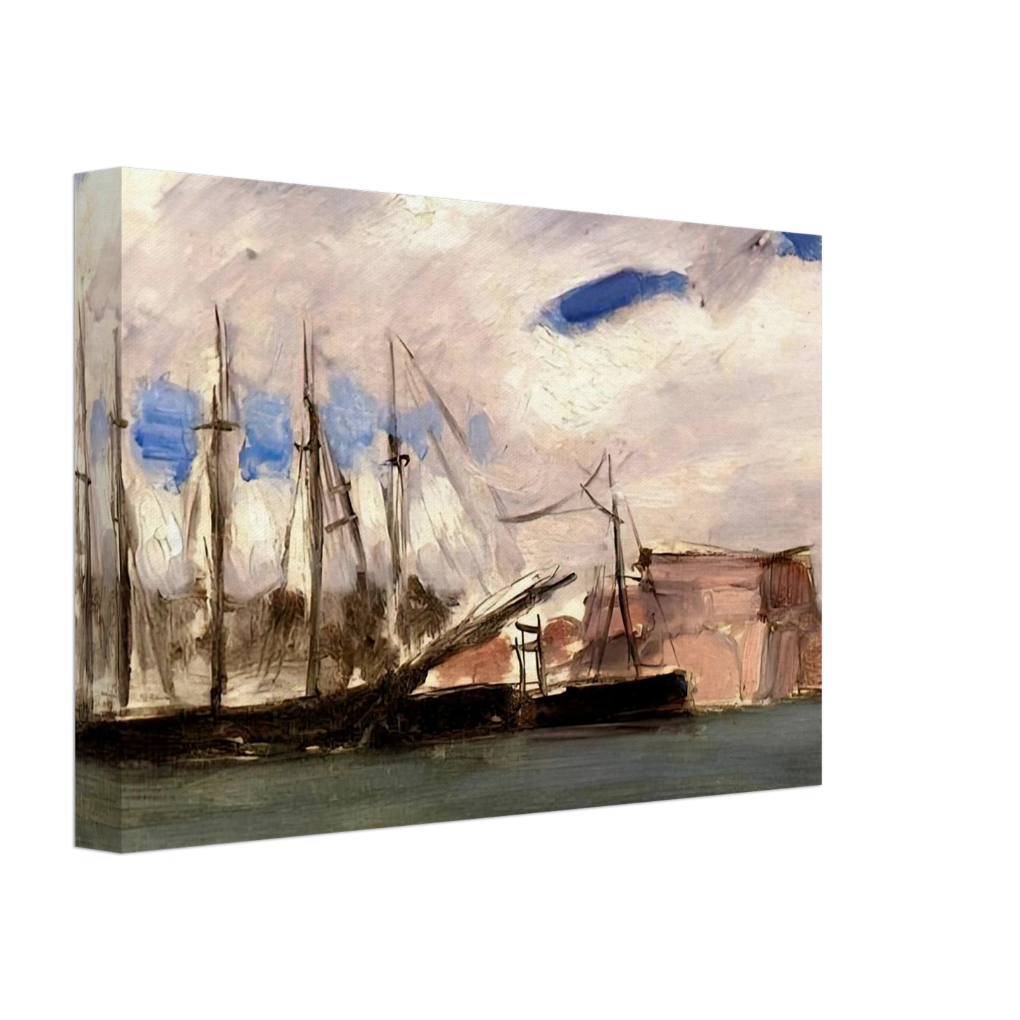 Henri Matisse - WHITE CLOUDS THE OLD PORT OF MARSEILLE 1918 Canvas - 40x60 cm / 16x24 inches-canvas