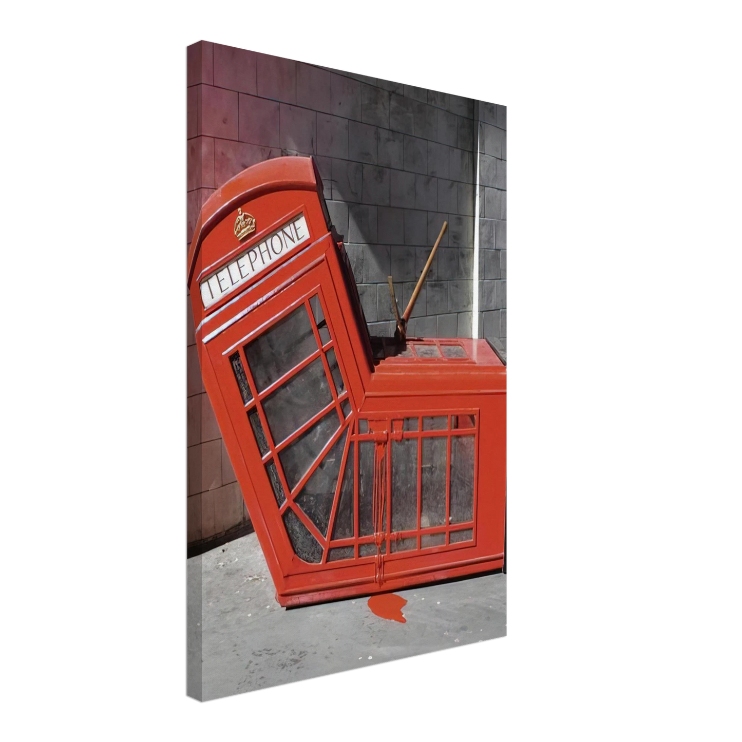 Banksy - VANDALISED PHONE BOX 2005 Canvas - 70x100 cm / 28x40 inches-canvas
