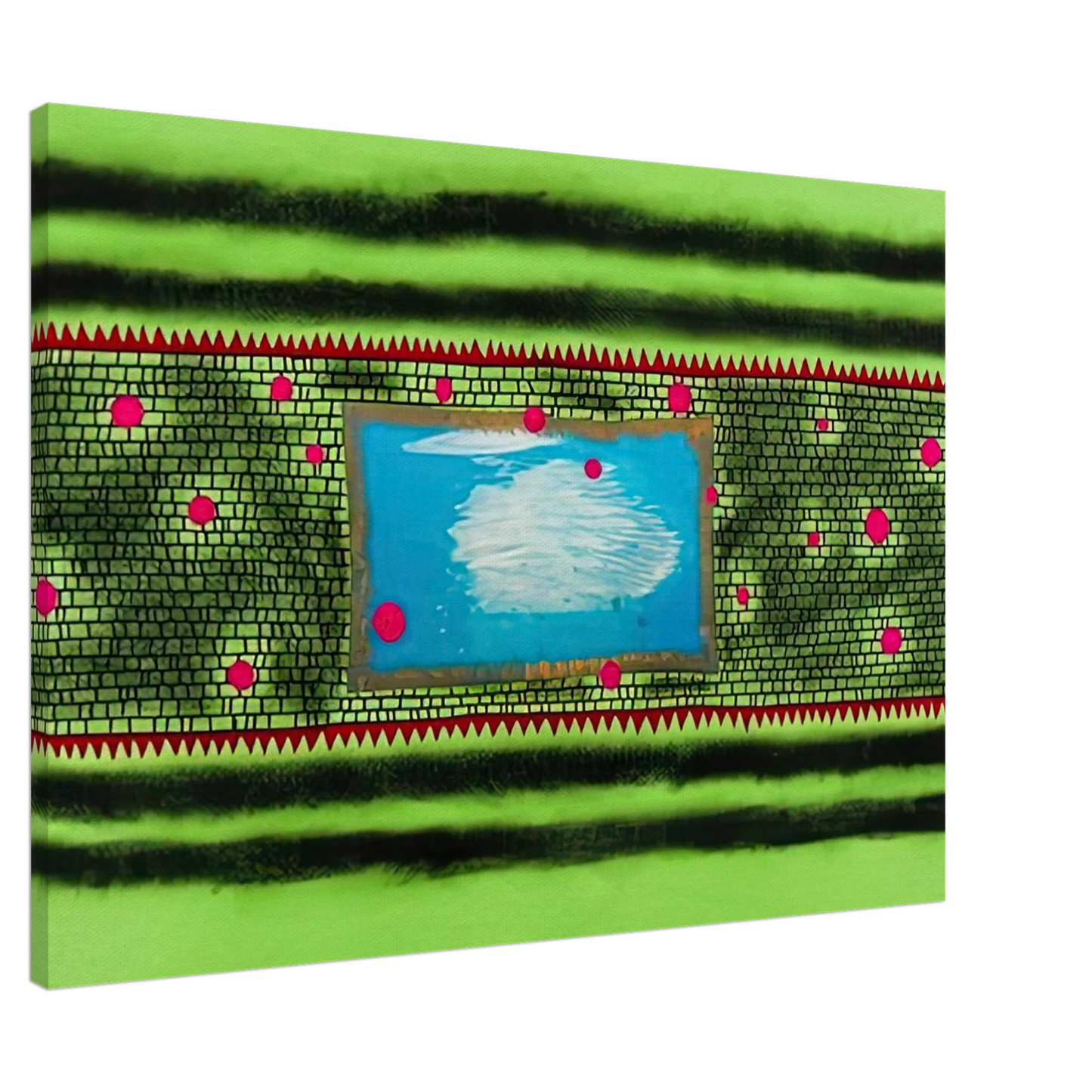 Yayoi Kusama - TRAVELING WATER 1980 Canvas - 20x30 cm / 8x12 inches-canvas