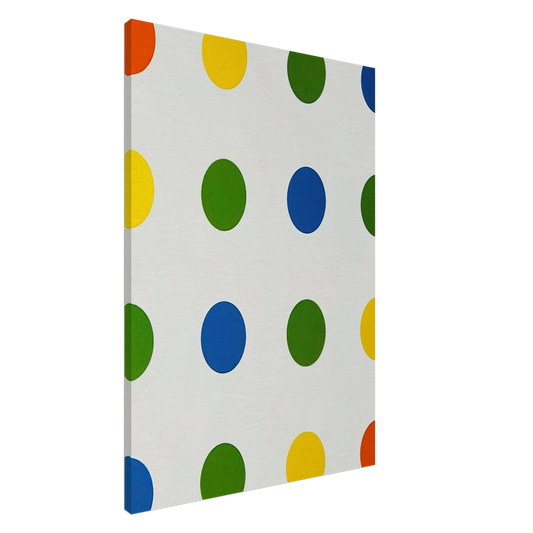 Francois Morellet - Bleu-Vert-Jaune-Orange - 1954 Canvas - 20x30 cm / 8x12 inches-canvas