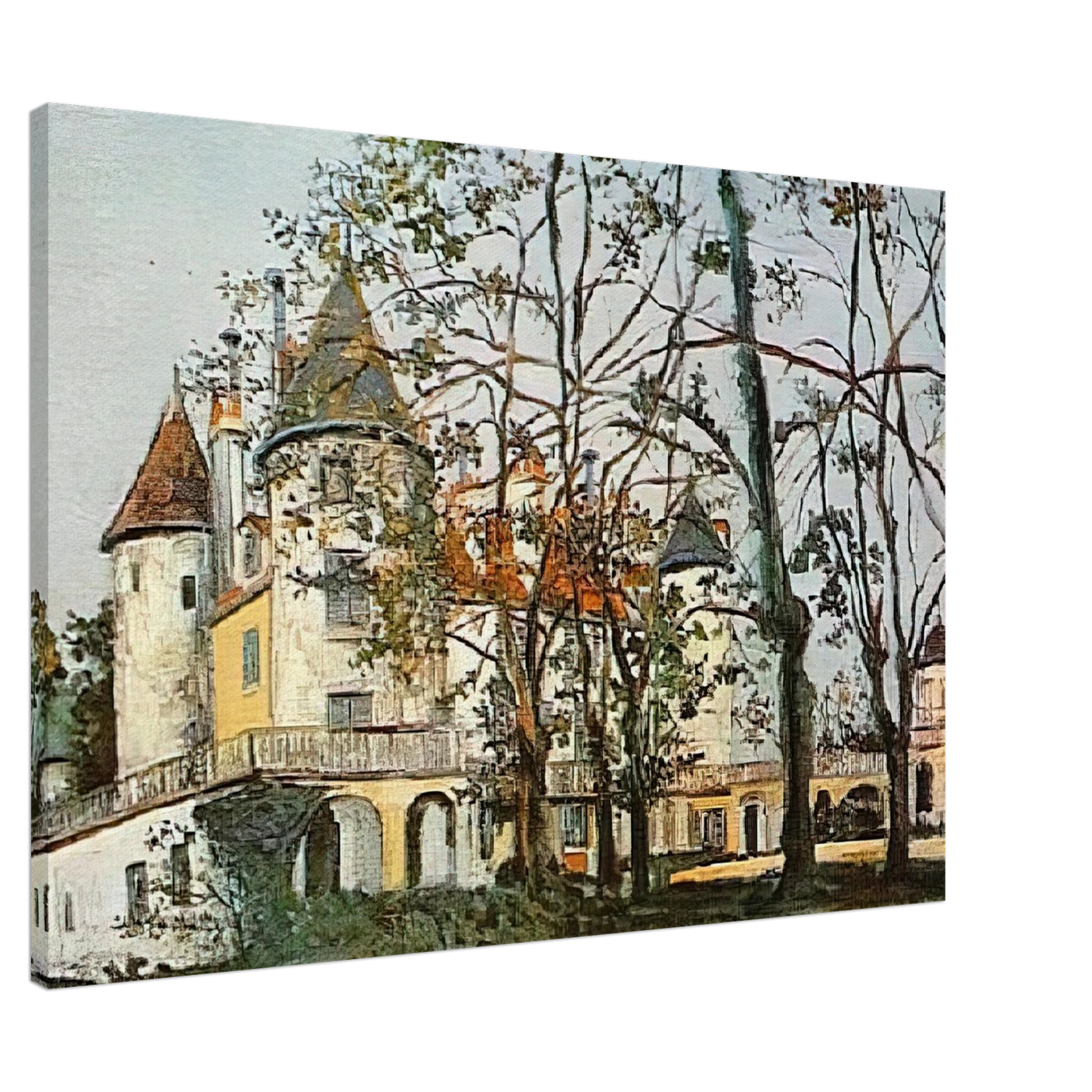 Maurice Utrillo - THE CASTLE Canvas - 20x30 cm / 8x12 inches-canvas