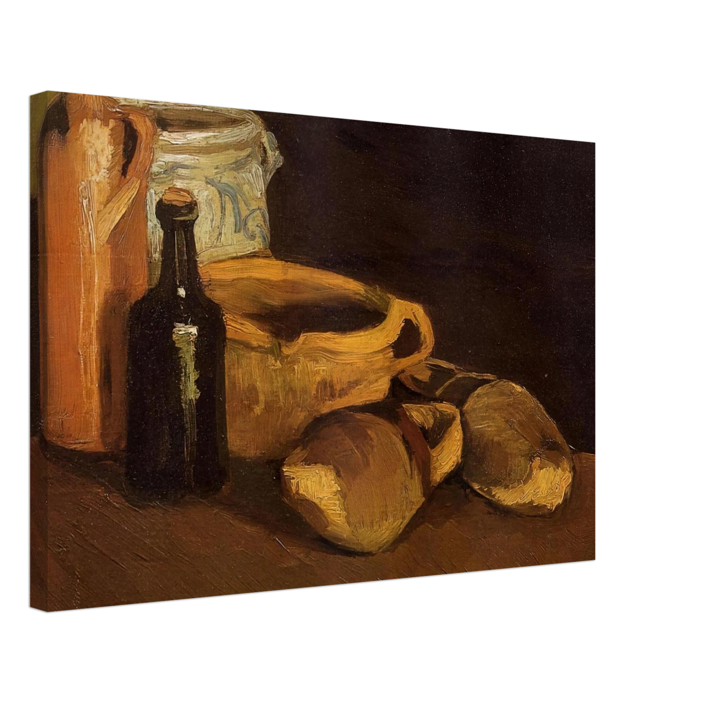 Vincent van Gogh - Still Life with Clogs and Pots Canvas - 70x100 cm / 28x40 inches-canvas