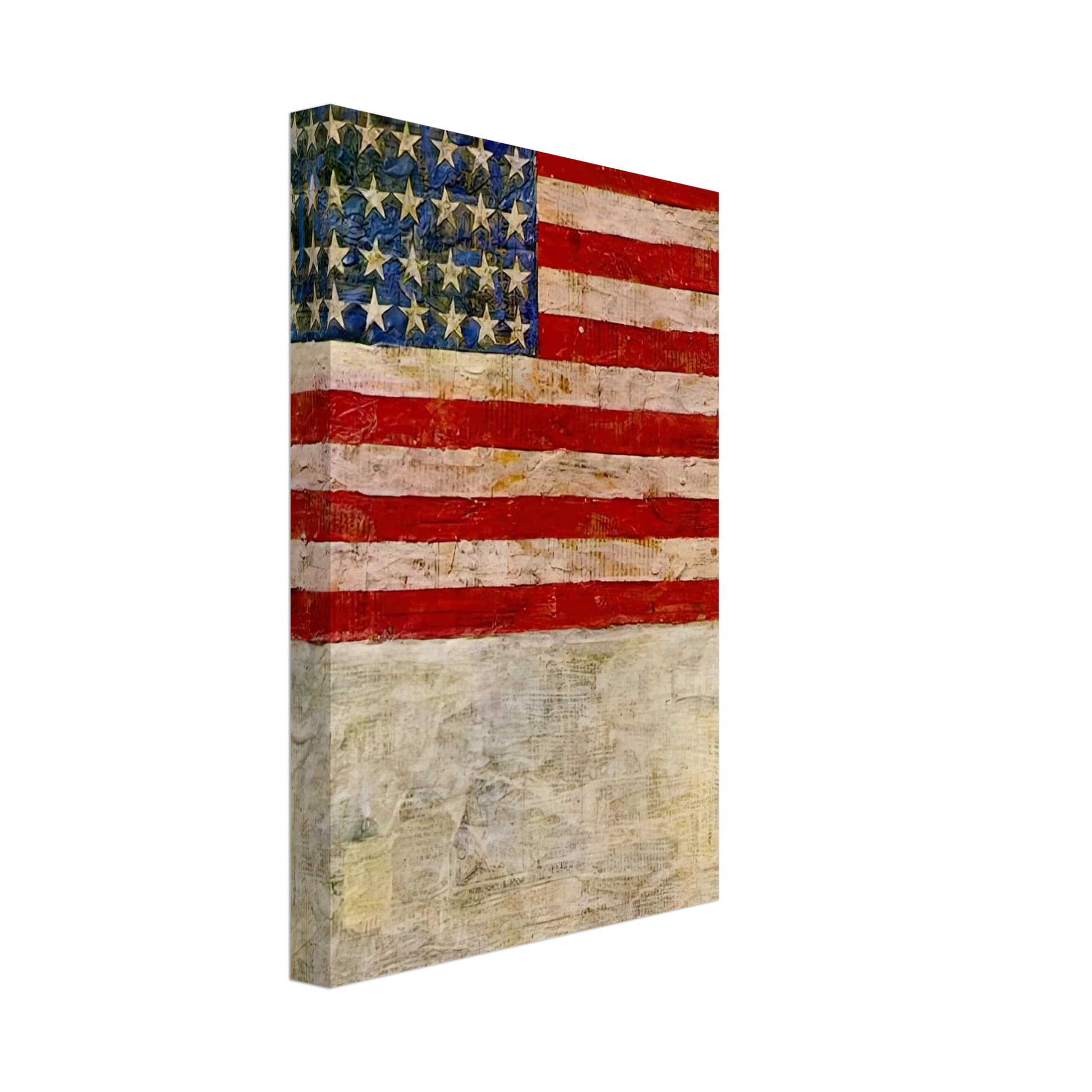 Jasper Johns - FLAG ABOVE WHITE Canvas - 70x100 cm / 28x40 inches-canvas