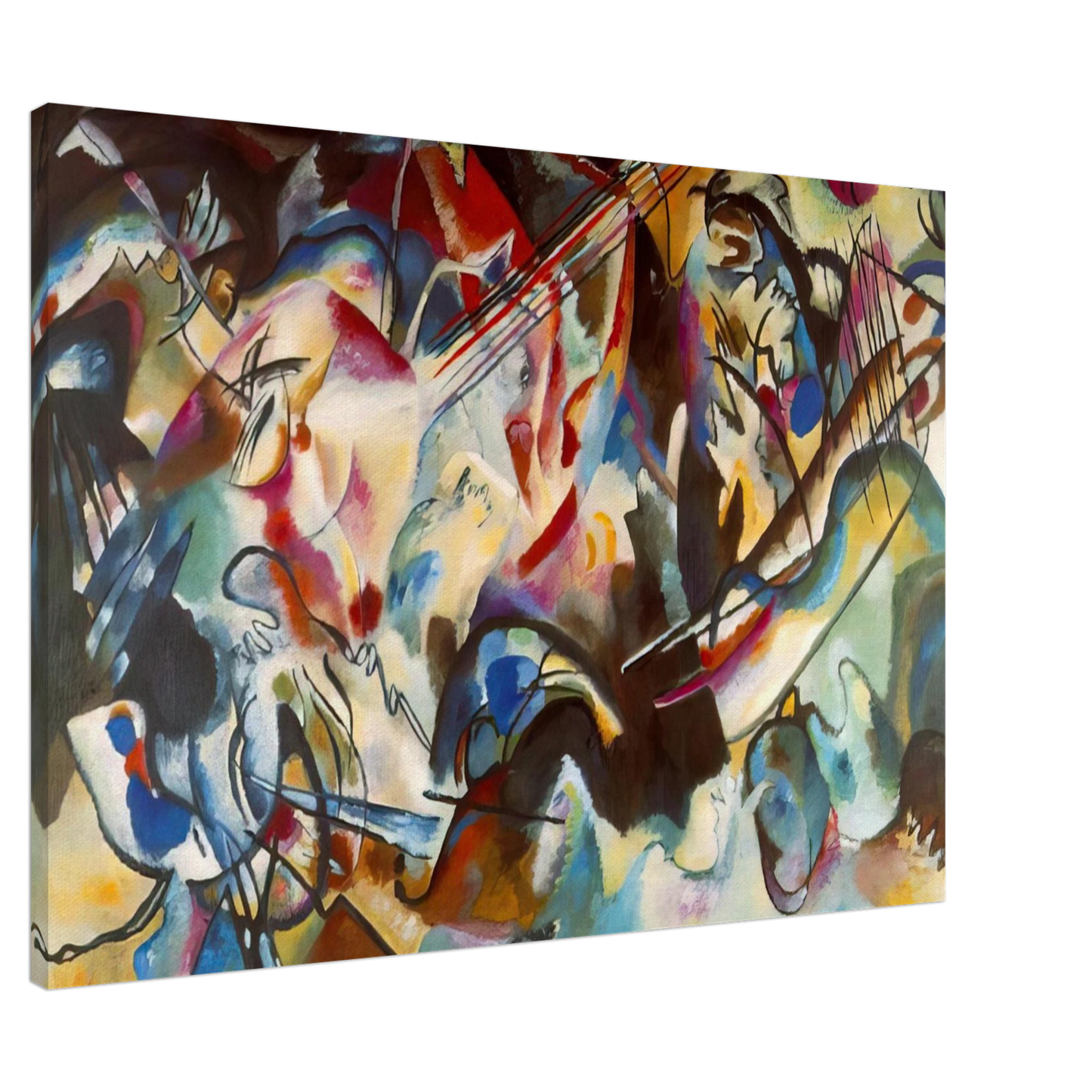 Wassily Kandinsky - COMPOSITION VI 1913 Canvas - 20x30 cm / 8x12 inches-canvas