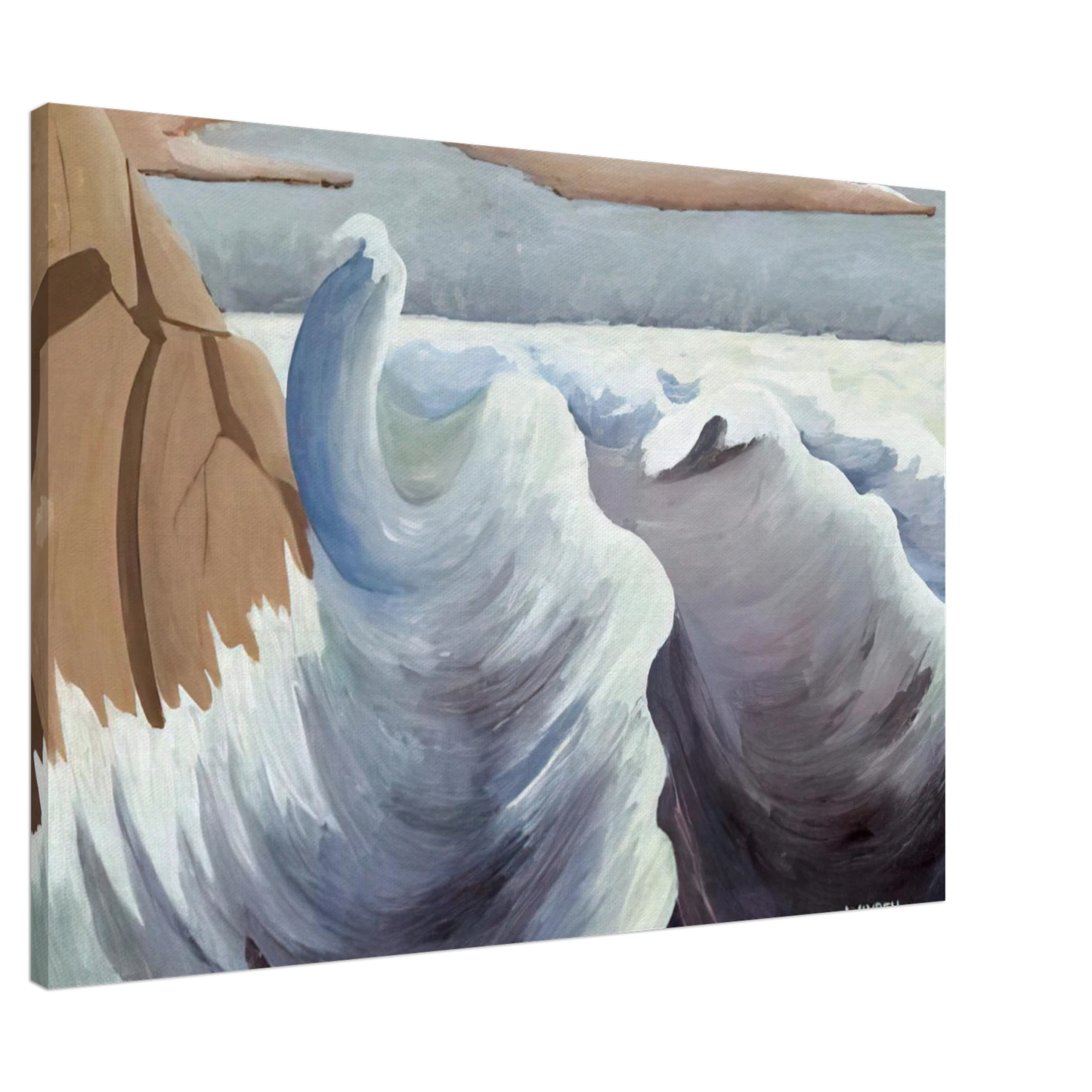 Lawren Harris - Shoreline - Art Nouveau Modern Canvas - 20x30 cm / 8x12 inches-canvas