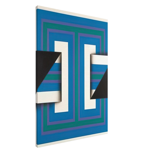 Omar Rayo - Palindrome 10 - 1967 Canvas - 20x30 cm / 8x12 inches-canvas