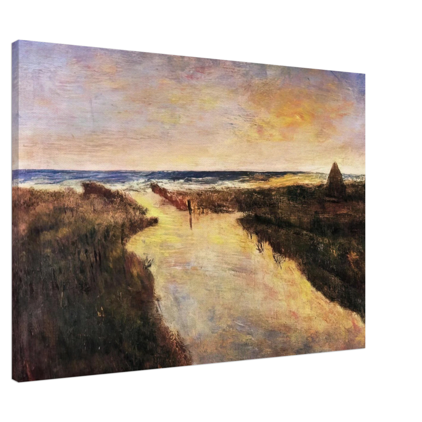 Carlo Carra - FOCE DEL CINQUALE 1928 Canvas - 20x30 cm / 8x12 inches-canvas