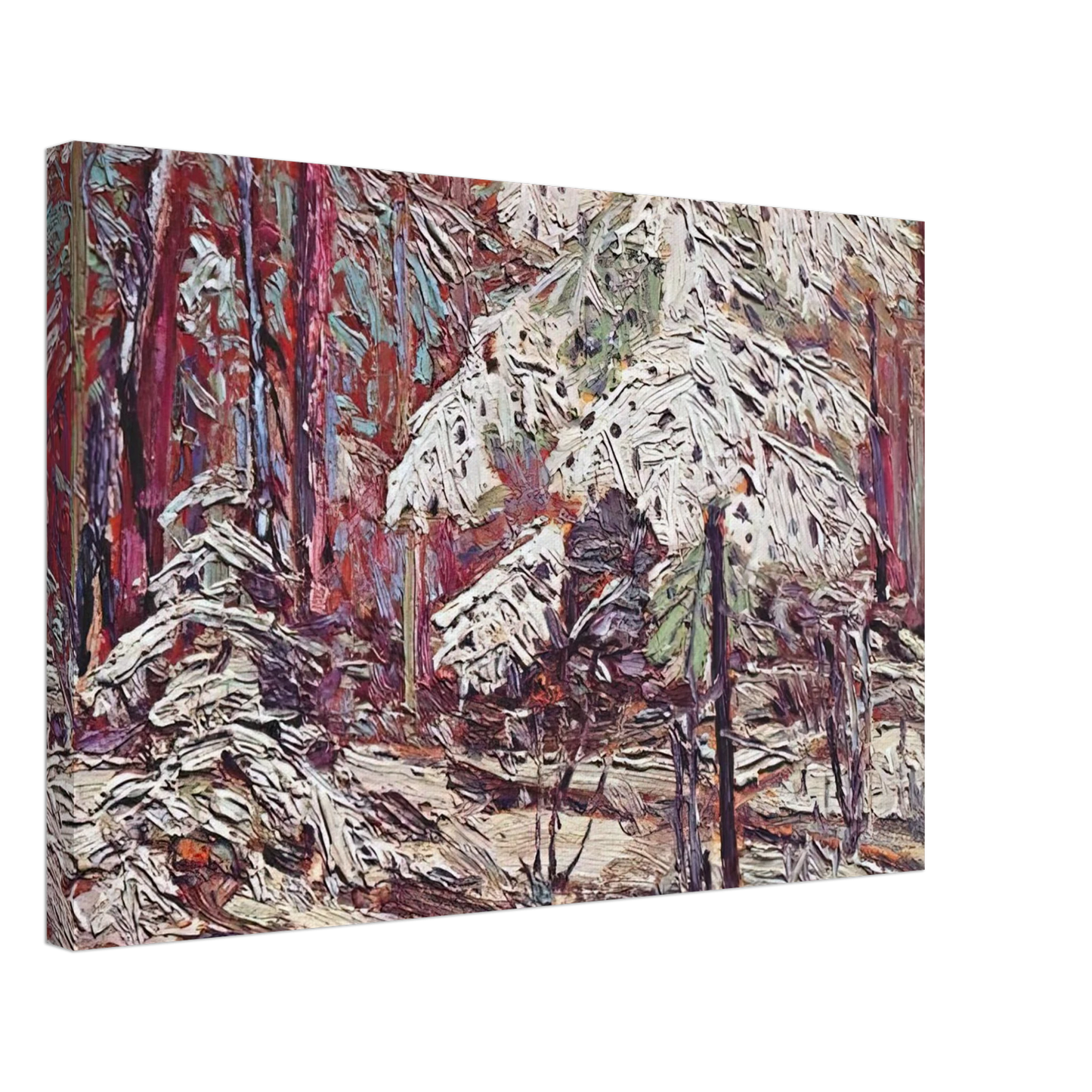 Tom Thomson - SNOW IN THE WOODS 1916 Canvas - 40x60 cm / 16x24 inches-canvas