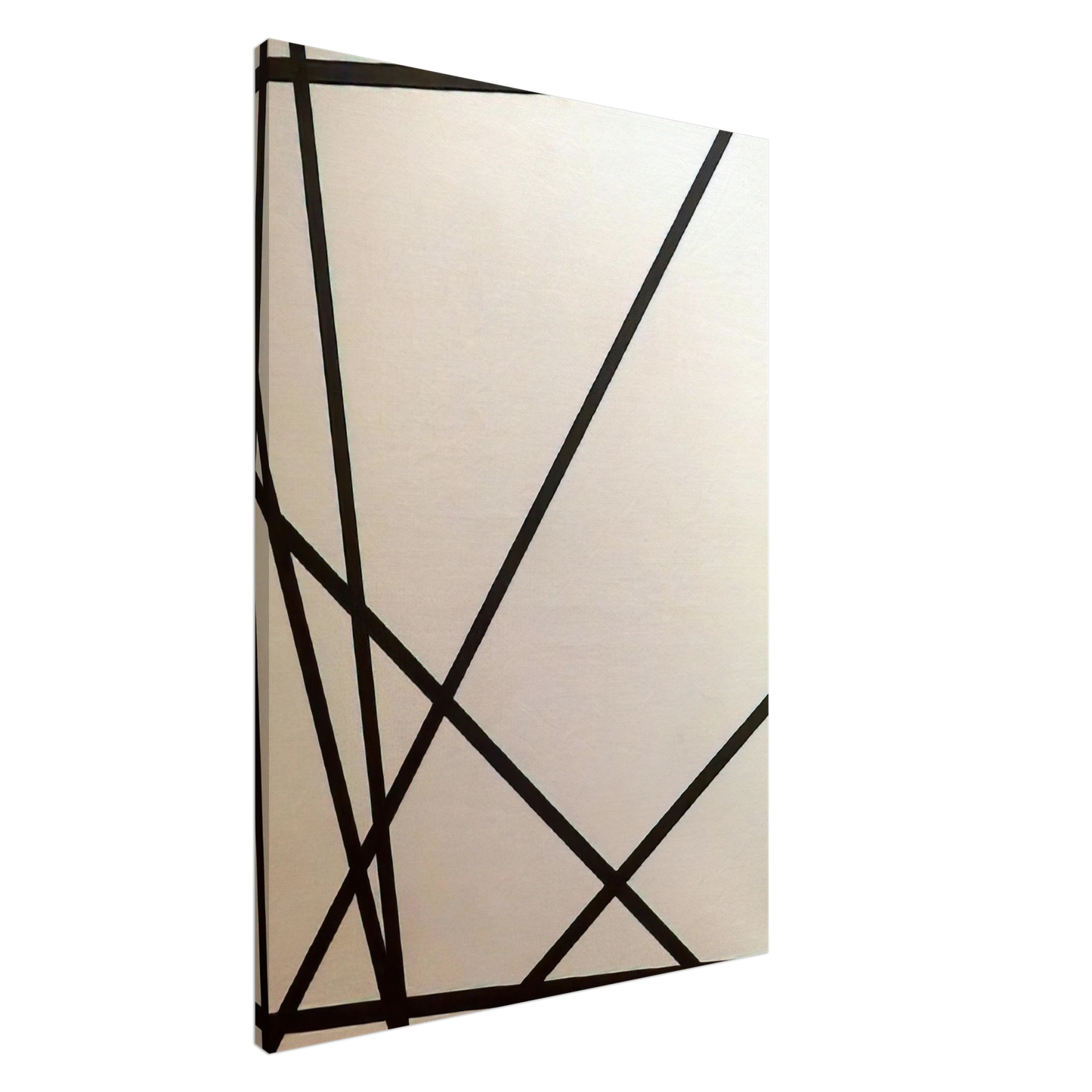 Francois Morellet - 10 lignes au hasard - 1975 Canvas - 20x30 cm / 8x12 inches-canvas