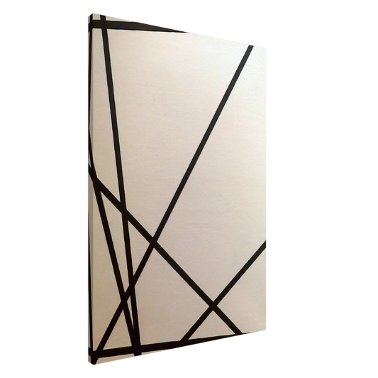 Francois Morellet - 10 lignes au hasard - 1975 Canvas - 20x30 cm / 8x12 inches-canvas