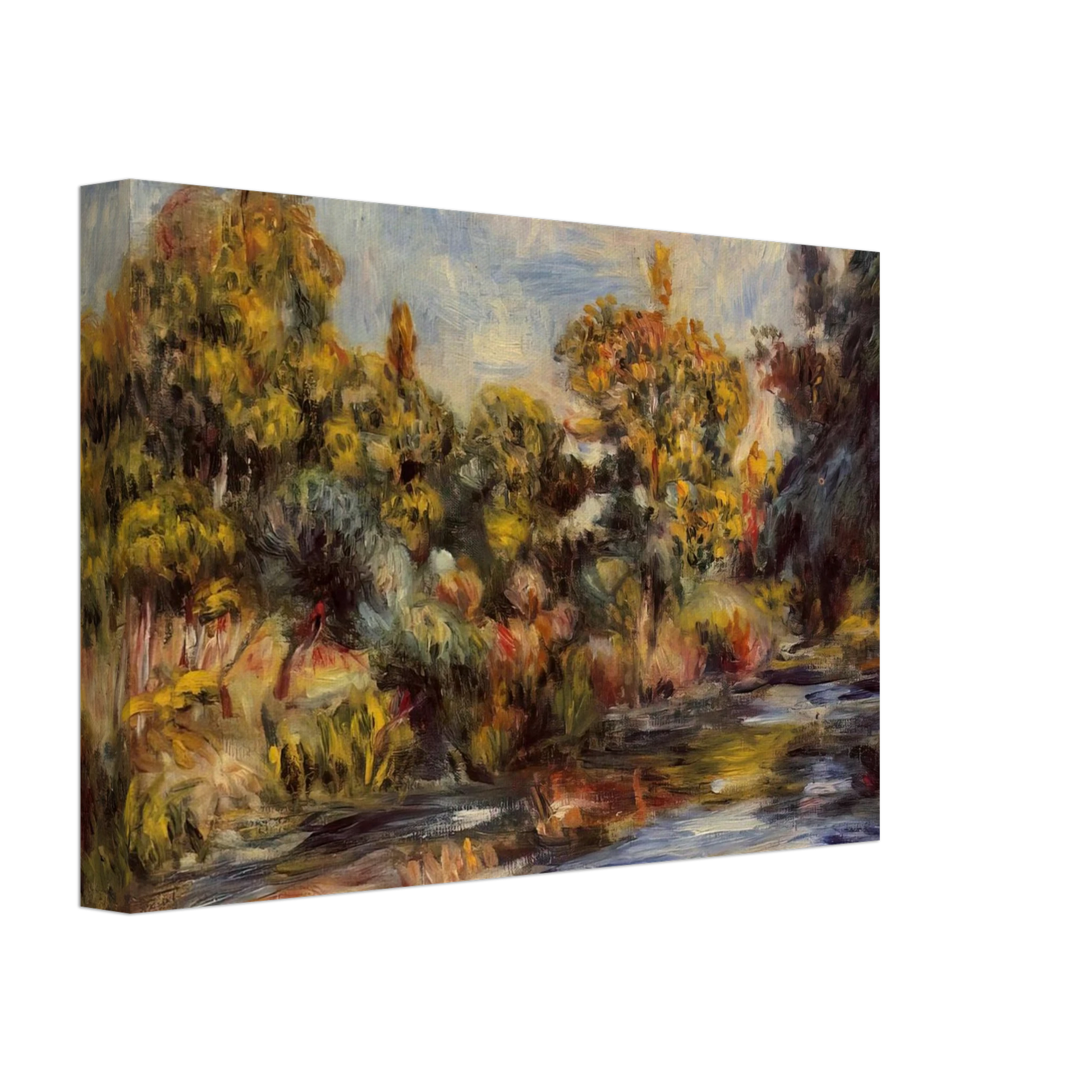 Pierre-Auguste Renoir - Landscape with River Canvas - 40x60 cm / 16x24 inches-canvas