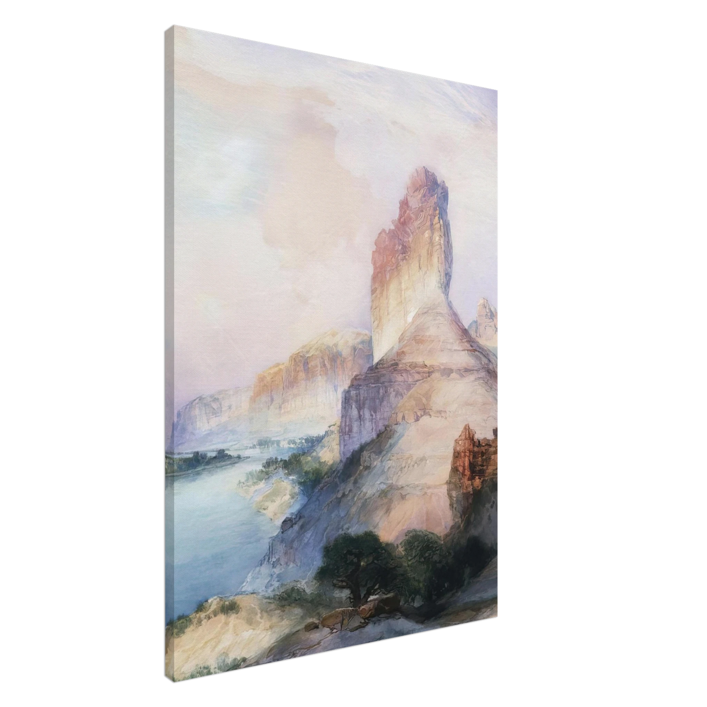 Thomas Moran - Butte Green River Wyoming Canvas - 20x30 cm / 8x12 inches-canvas