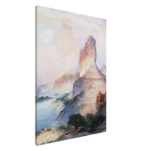 Thomas Moran - Butte Green River Wyoming Canvas - 20x30 cm / 8x12 inches-canvas
