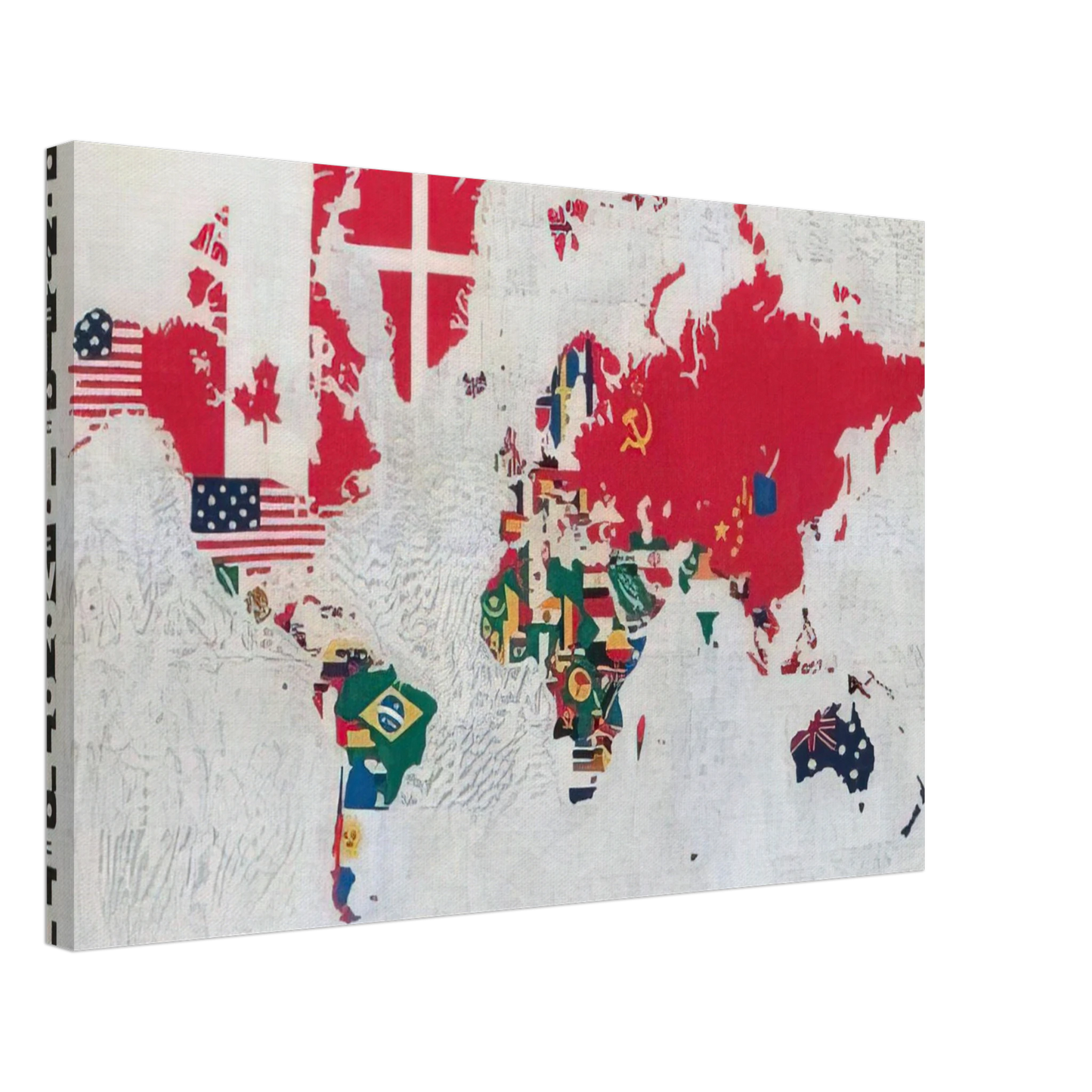 Alighiero Boetti - MAPPA 1983 Canvas - 40x60 cm / 16x24 inches-canvas