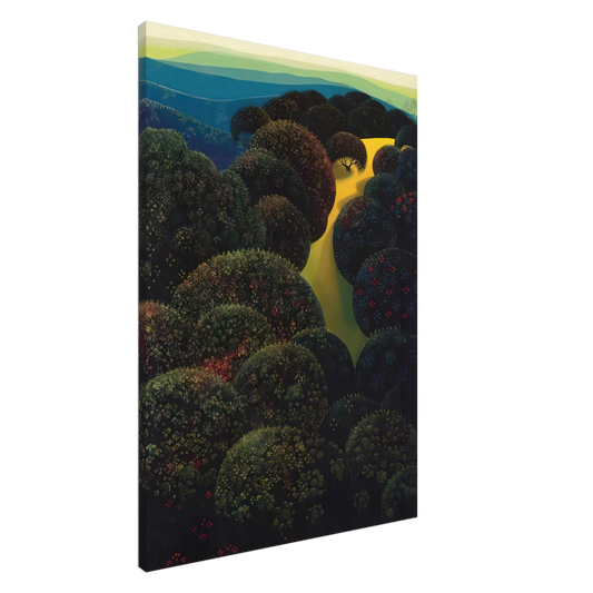 Eyvind Earle - Hidden Pasture Canvas - 20x30 cm / 8x12 inches-canvas