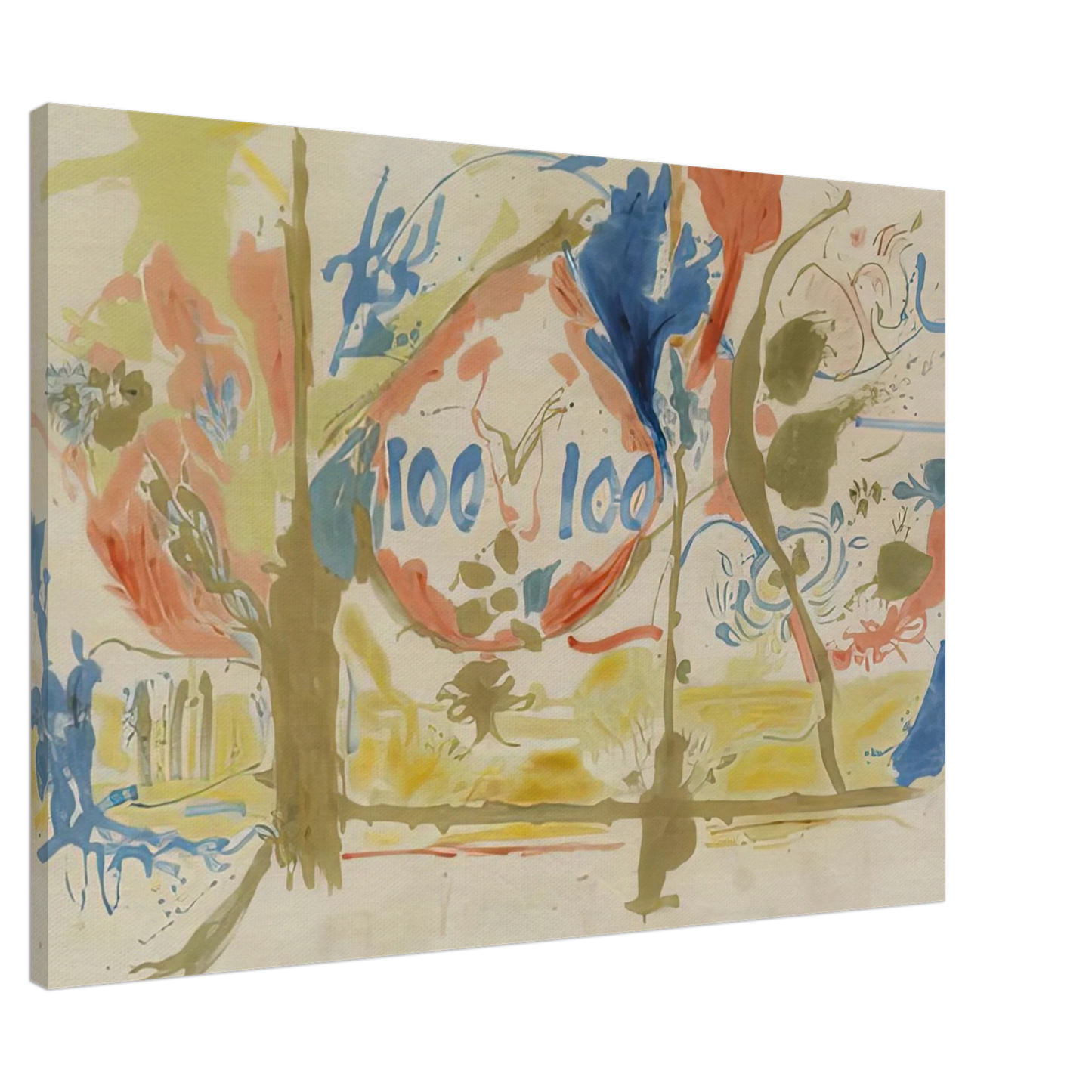 Helen Frankenthaler - Eden, 1956- Canvas - 20x30 cm / 8x12 inches-canvas