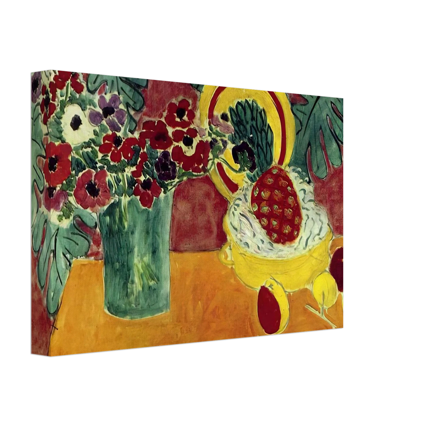 Henri Matisse - PINEAPPLE AND ANEMONES 1940 Canvas - 40x60 cm / 16x24 inches-canvas