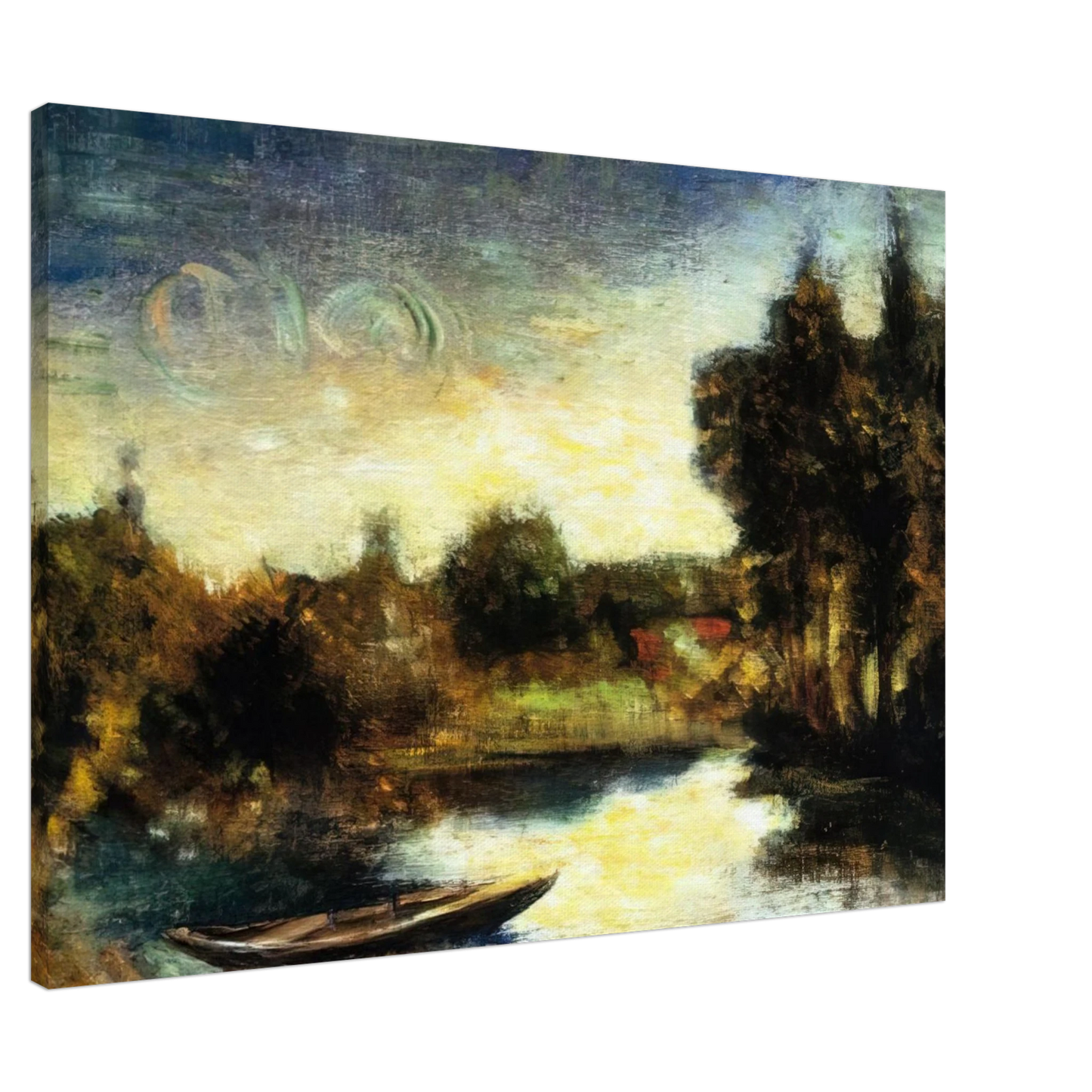 Carlo Carra - FIUMETTO 1941 Canvas - 20x30 cm / 8x12 inches-canvas