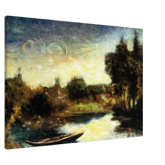 Carlo Carra - FIUMETTO 1941 Canvas - 20x30 cm / 8x12 inches-canvas