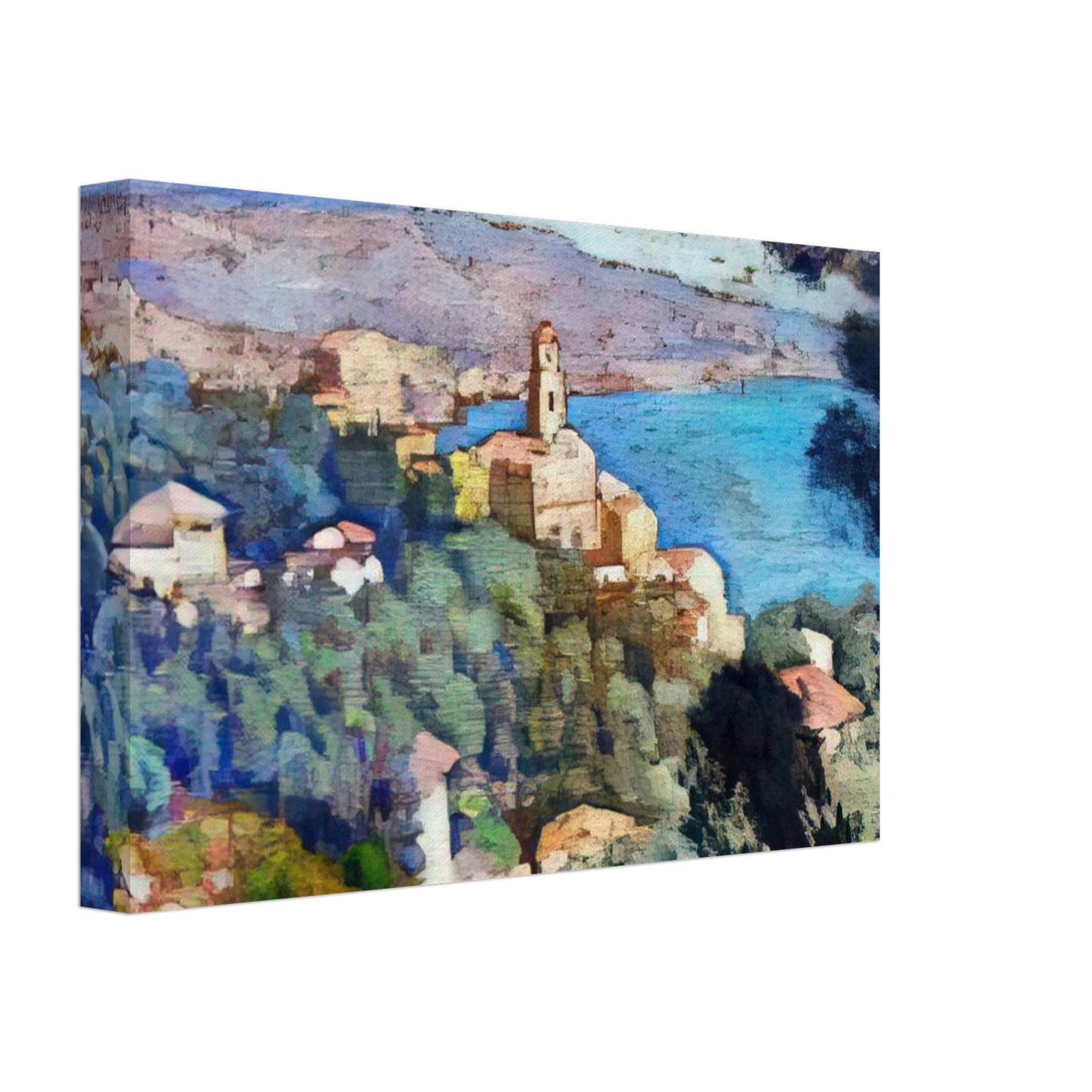 Theo van Rysselberghe - MORTULA AT GRIMALDI Canvas - 70x100 cm / 28x40 inches-canvas