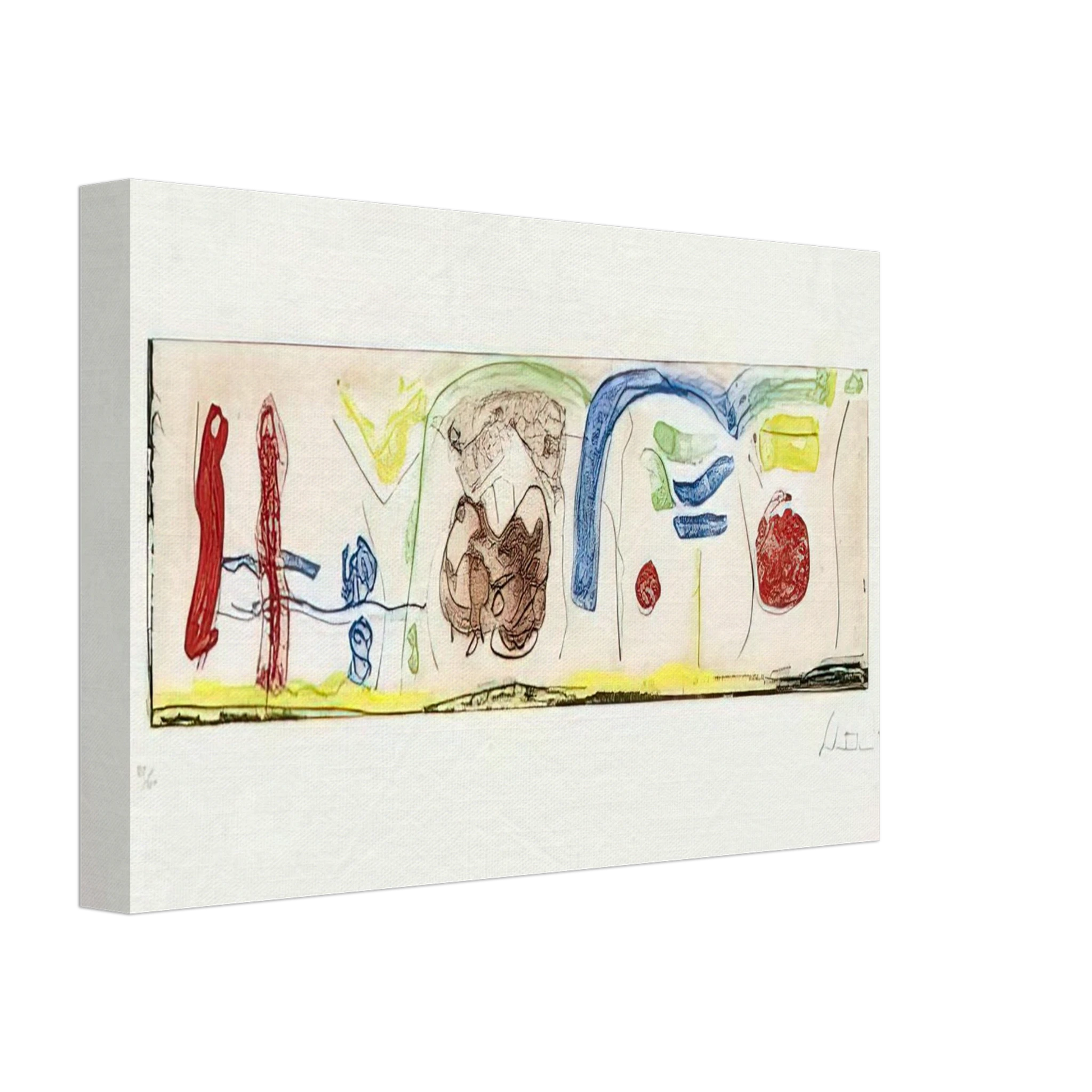 Helen Frankenthaler - Bridges - 1996 Canvas - 70x100 cm / 28x40 inches-canvas